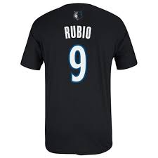 Camiseta nba de Rubio Wolves Negro